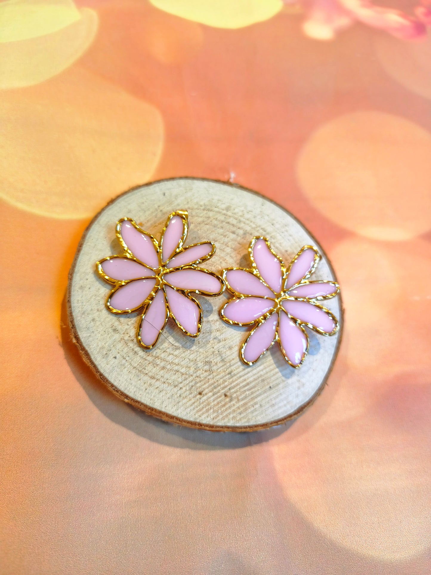 Boucles d'oreilles " Nova" Rose