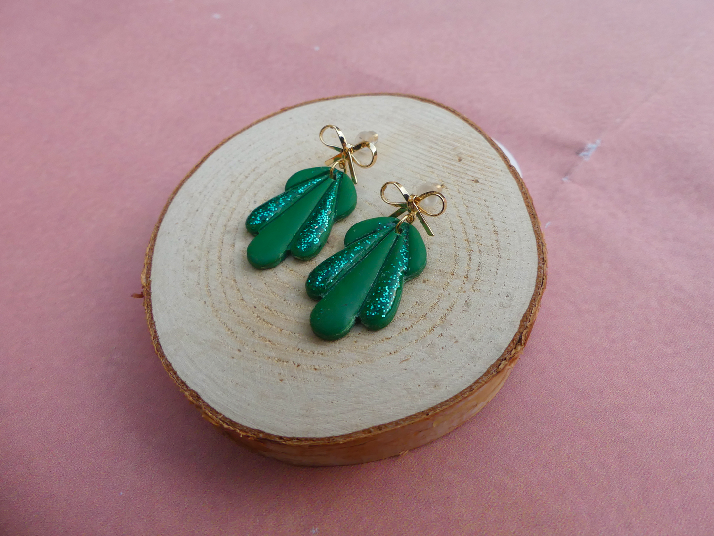 Boucles d'oreilles "Cabaret" verte