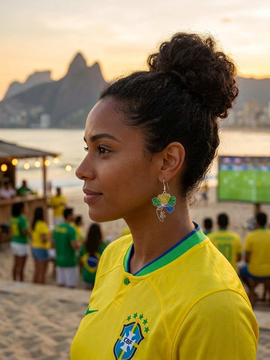 Boucles d'Oreilles Visage "Coupe du Monde" – Édition Limitée Personnalisable