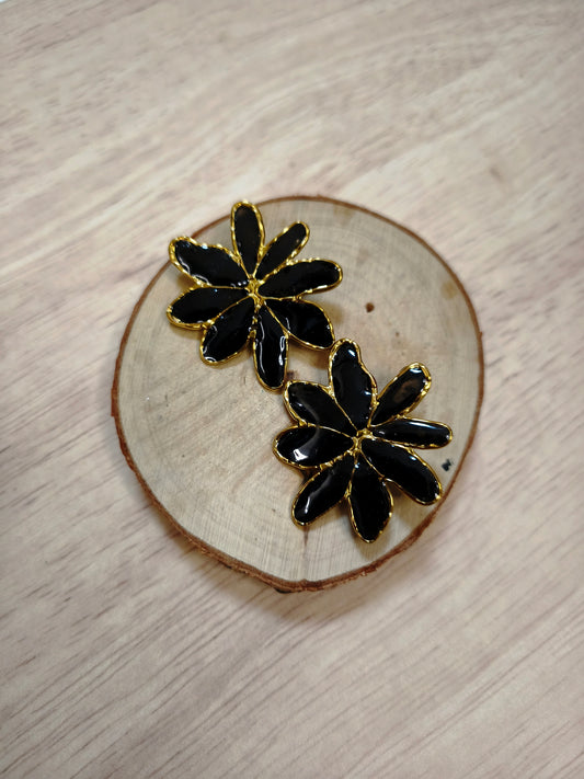 Boucles d'oreilles " Nova" noires
