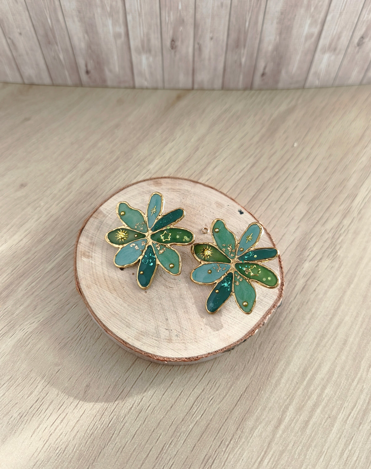 Boucles d'oreilles Nova vertes