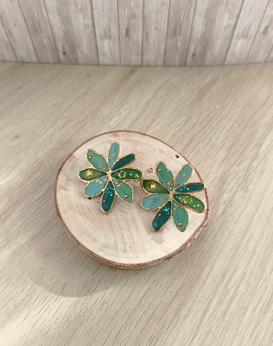 Boucles d'oreilles Nova vertes