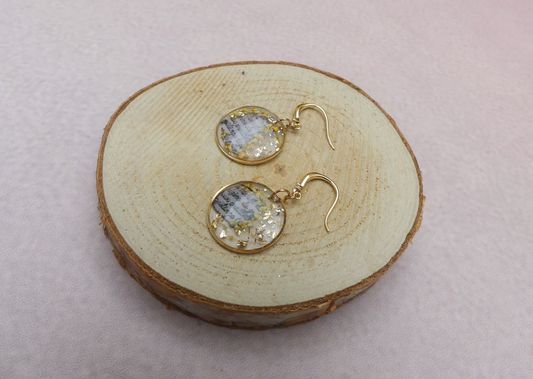 Boucles d'oreilles "Confidence" ovales et jaunes
