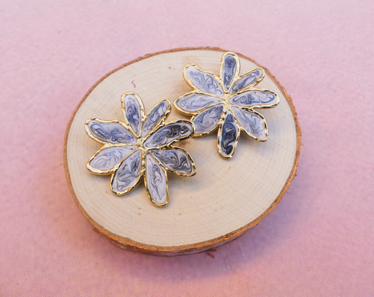 Boucles d'oreilles "Nova" marbré