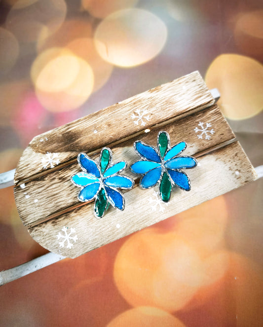 Boucles d'oreilles "Nova" Bleu