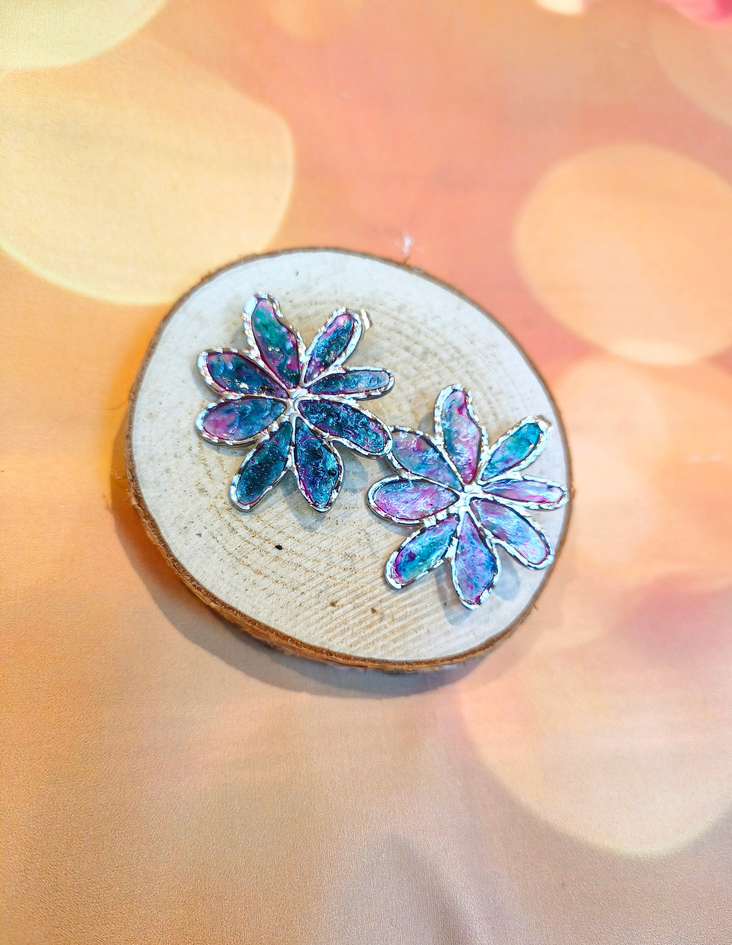 Boucles d'oreilles "Nova" vitraux
