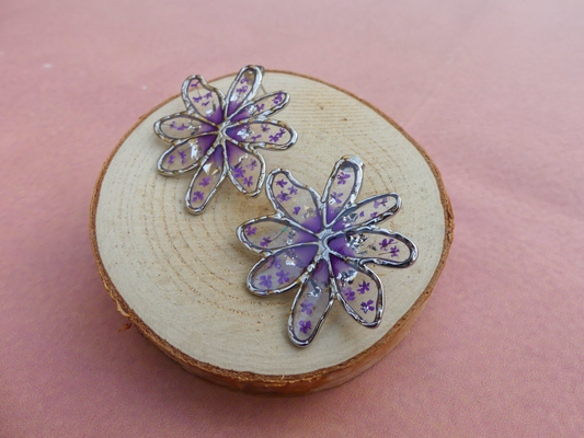 Boucles d'oreilles NOVA violet