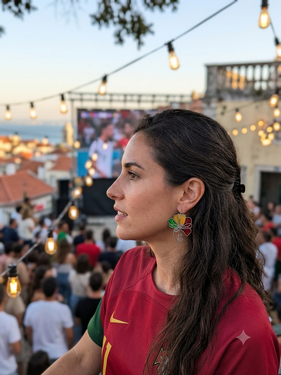 Boucles d'Oreilles Visage "Coupe du Monde" – Édition Limitée Personnalisable