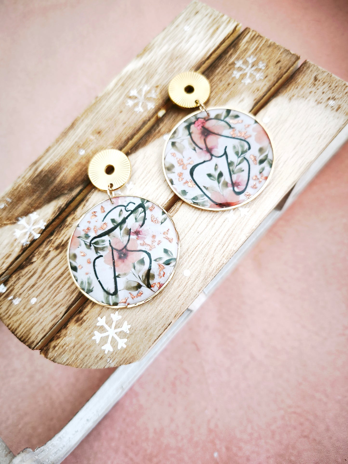 Boucles d'oreille Dame au chapeau