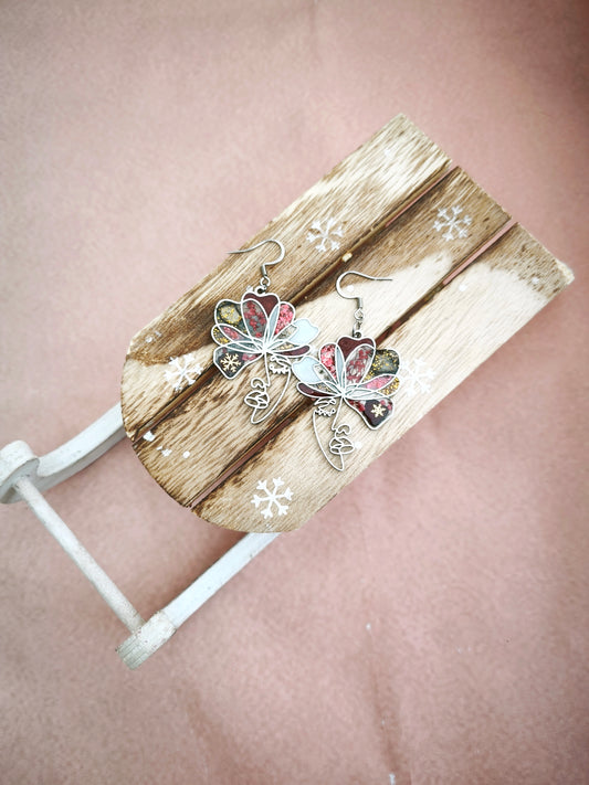 Boucles d'oreilles visages thème Noël